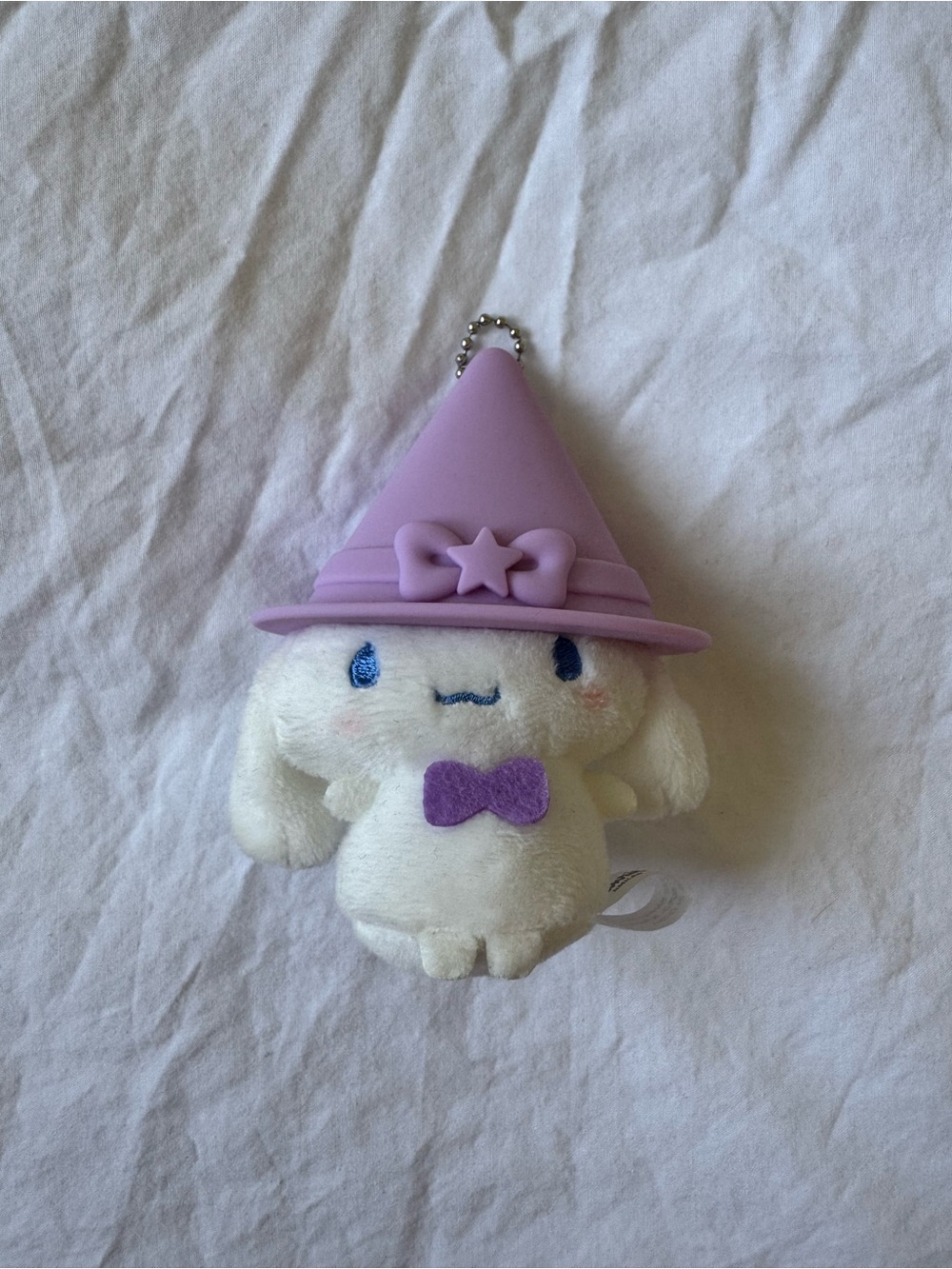 Sanrio Cinnamoroll Plush Keychain with Purple Hat